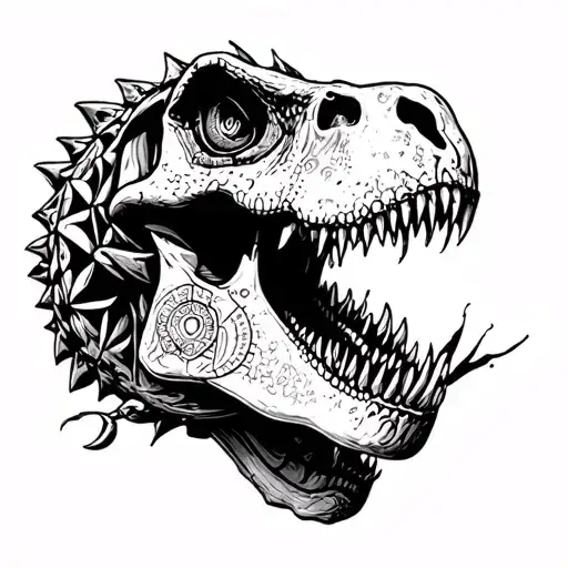 Motor Bike Dinosaure Skull