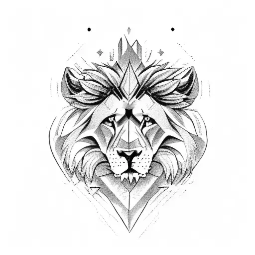 Lion Heads And Wolf Heads Wrapped Arouund The Forearm And Spears Popping Out