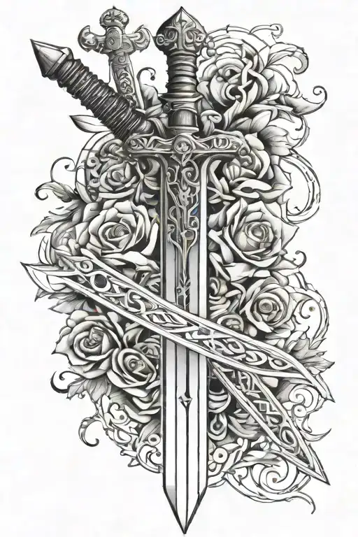 A Sword On The Outside Of The Forearm