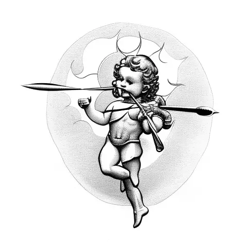 Cupid Shooting Sun