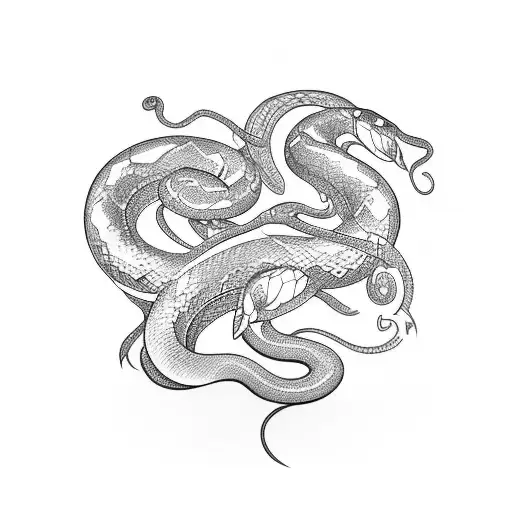 Snake With Lotus
