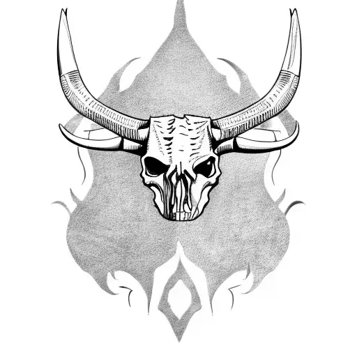 Texas Longhorn Skull Western