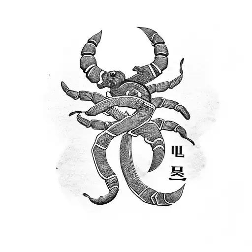 Korean Letters With Scorpion