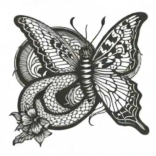 Snake And Butterfly