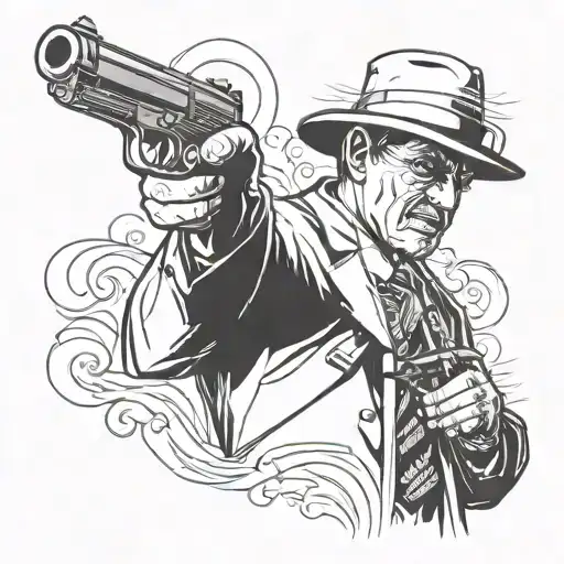 Mafia Man With Gun