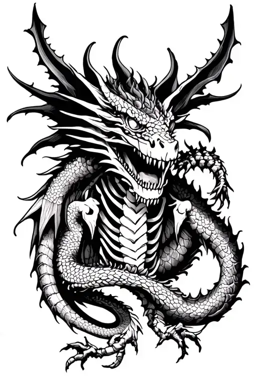 Skeleton Dragon Wrap My Arm