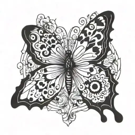 Semicolon Butterfly Surrounded