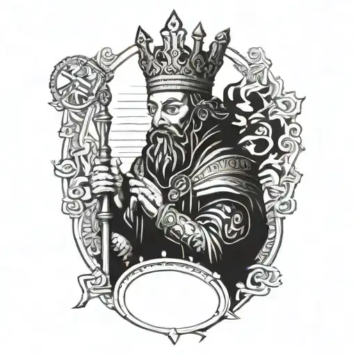 Wise King Person Archetype Card Style