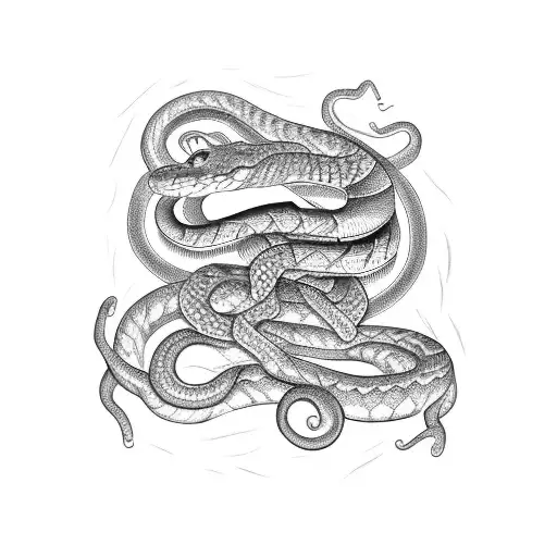 A Snake Dancing At The End Of A Stick