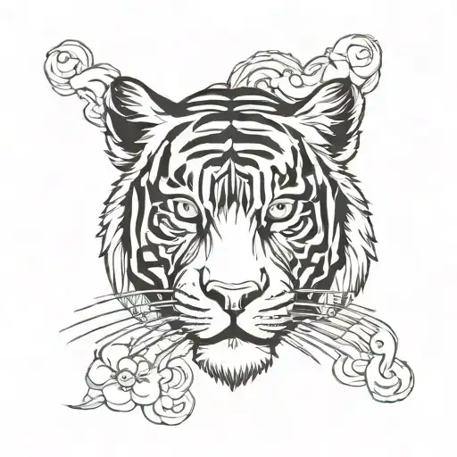 Japanese Style Tiger Head