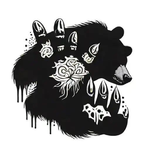 Bear Slurry Between Paws