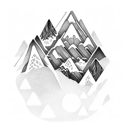 Forrest With Mountains And Waterfall