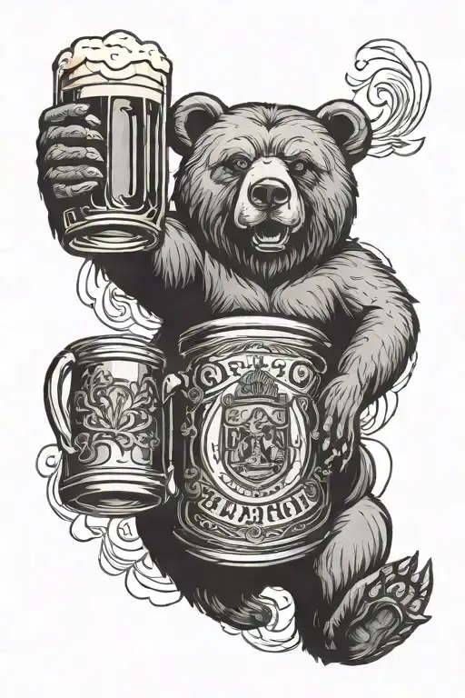 Bear Holding Huge Beer Mug