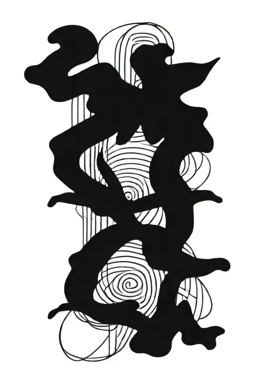 Dark Lettering Black Thin Lines