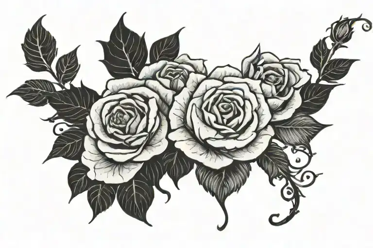 Vii With Black Rose Simple