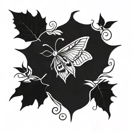 Moth With A Pumpkin Inside Representing