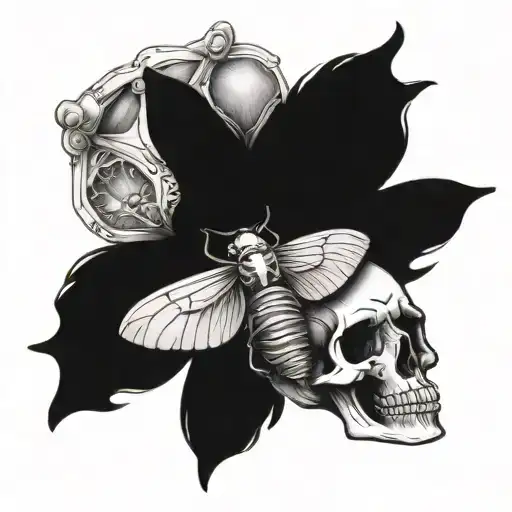 Moth With A Skull Inside