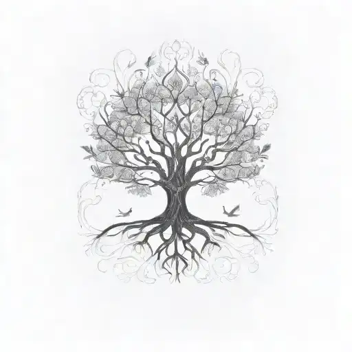 Tree Of Life Half Sleeve Men
