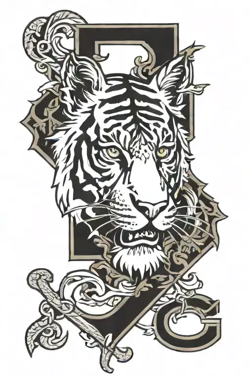 Detroit Tigers Logo With Olde English Font And Irish Colors