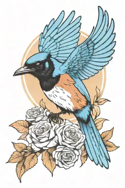 Stellar Jay Bird Flying