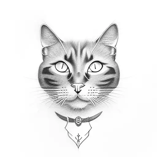 Minimalist Black Cat Silhouette