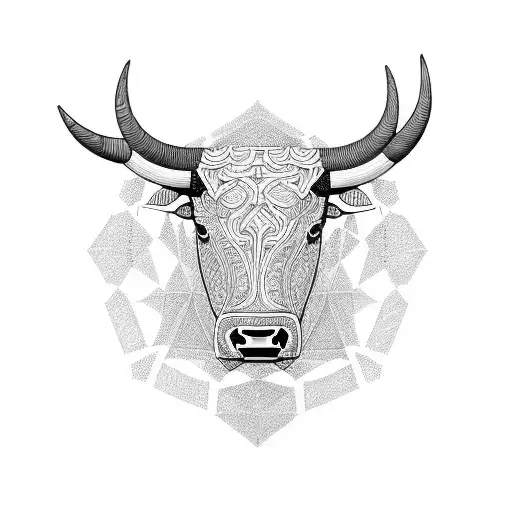 A Bull Made Of Intricate Geometric Patterns
