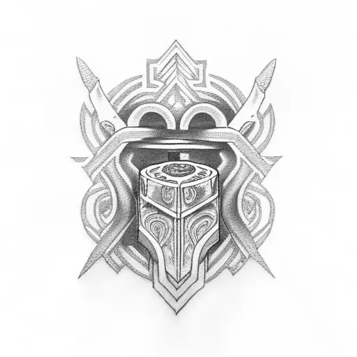 Mjolnir With Floral Design Around