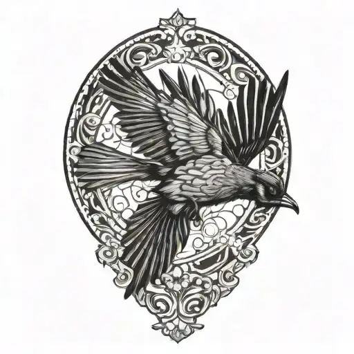 Stellar Jay Flying In The Air