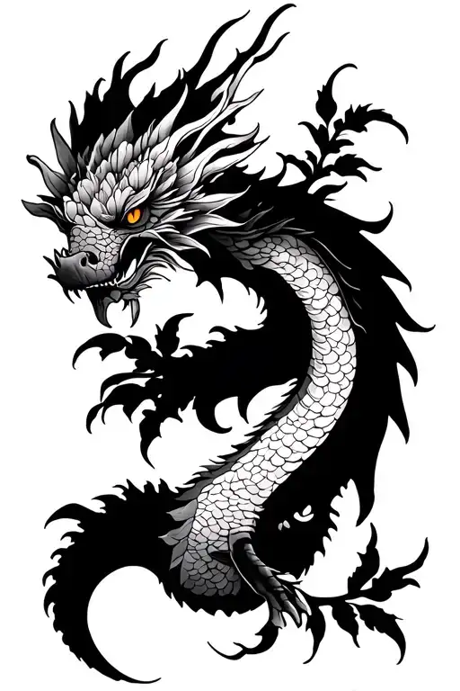 Flowers And A Dragon