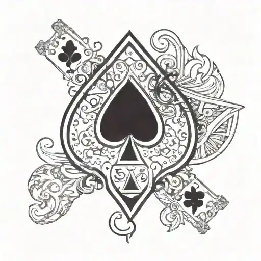 Ace Of Spades Symbol Surrounded