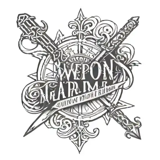 No Weapon Formed Agaisnt Me Shall Prosper Written With Roman Numerals And Shading