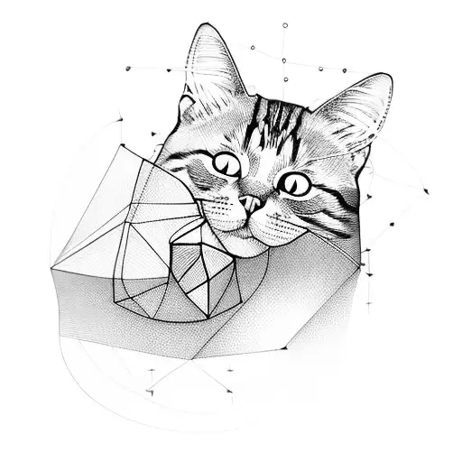 Cat With Geometrical Forms