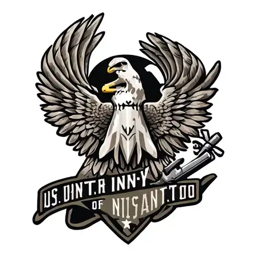 Combine Elements Of Us Army Infantry Insignia With Traditional Military Camouflage Patterns