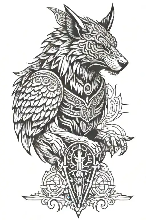 Eagle Anubis Tiger Surrounded