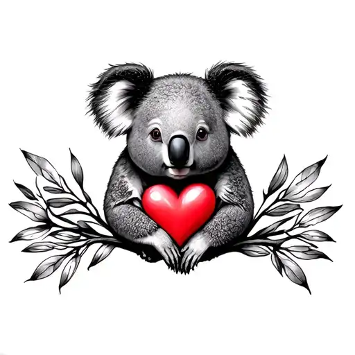 Woman Heart Love Always In The Arms Koala Tenderness Complicity