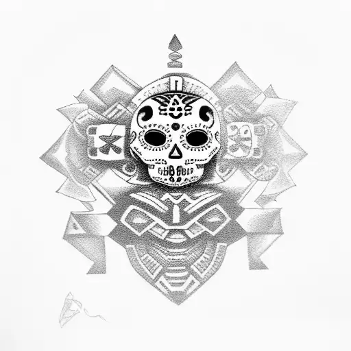 Aztec Day Of The Dead Luchador