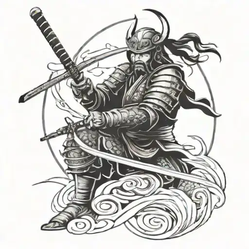 Samurai Warrior Temple Surrounded