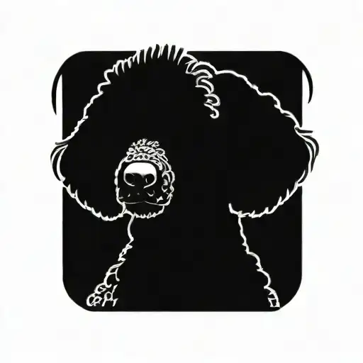 Standard Black Poodle Royalty