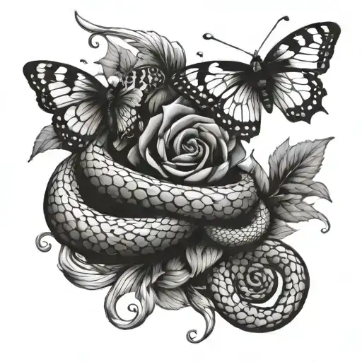 Snake And Butterfly