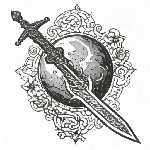 Moon And Sword Piercing