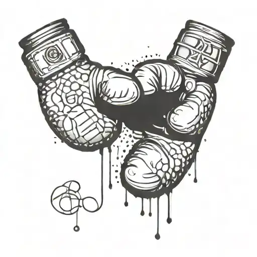 Black And Grey A Book With Genetic Symbols On The Cover Being Punched By Boxing Gloves