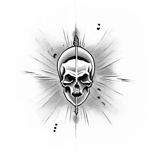 Statue Of David Half Skull