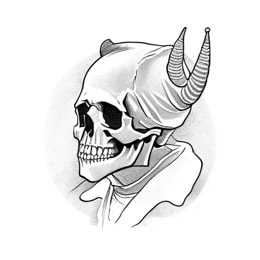 Skull Pope With One Horn