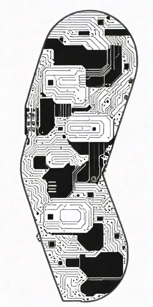 Central Processing Unit Surrounded By Circuit Board Traces And Co-processors