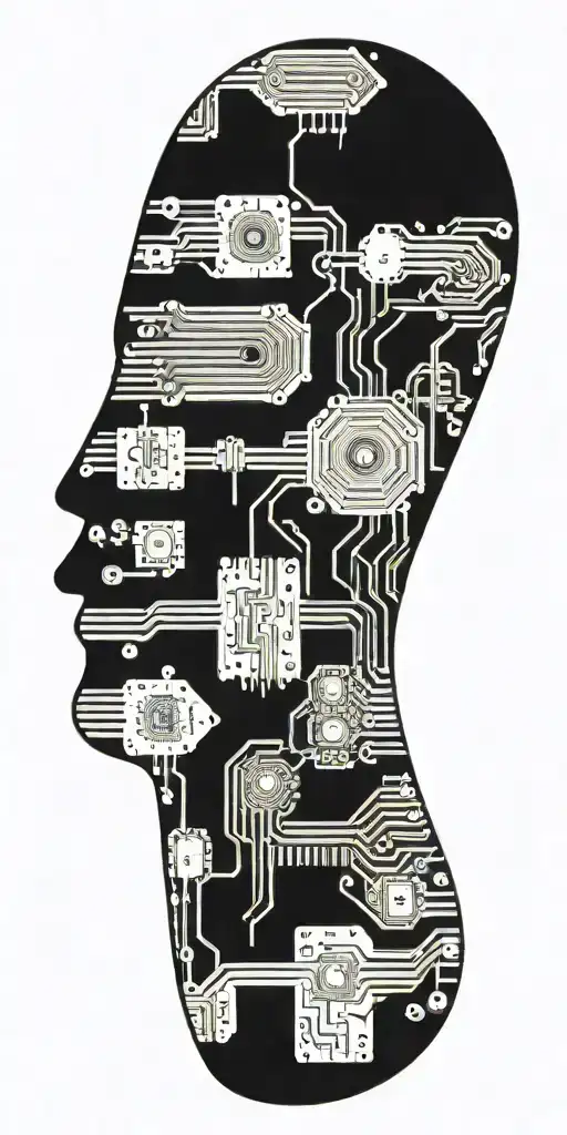 Central Processing Unit Surrounded By Circuit Board Traces And Co-processors