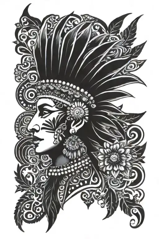 Indian Black And White