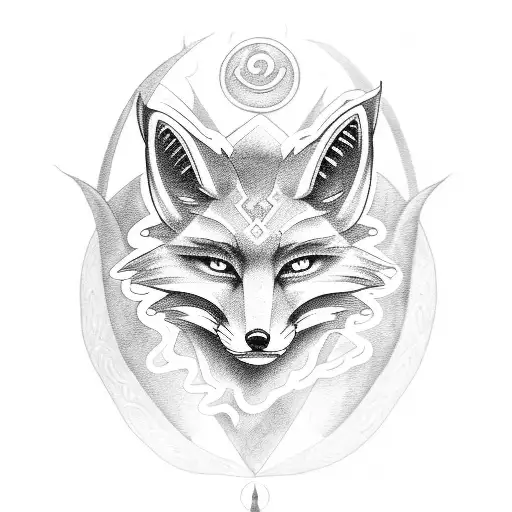 Fox Demon With Alchemy Symbols