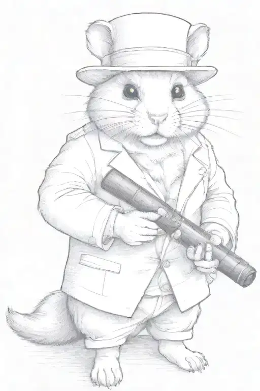 Make A Cigar Hang Out Of The Hamsters Mouth