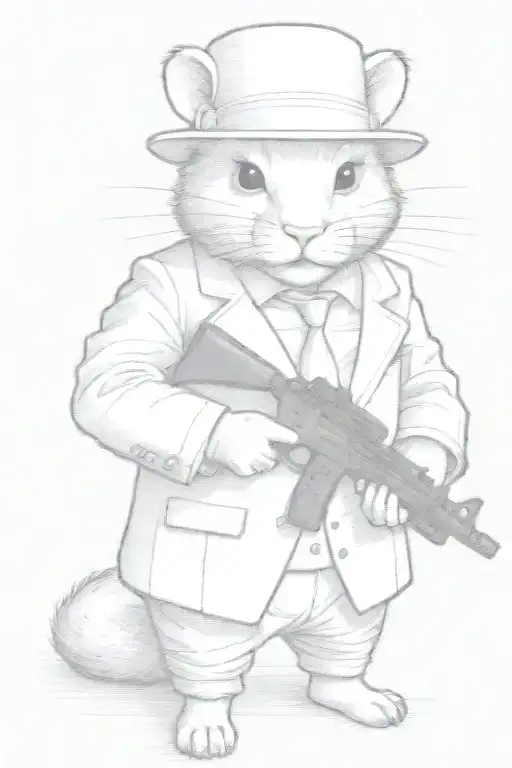 Make A Cigar Hang Out Of The Hamsters Mouth