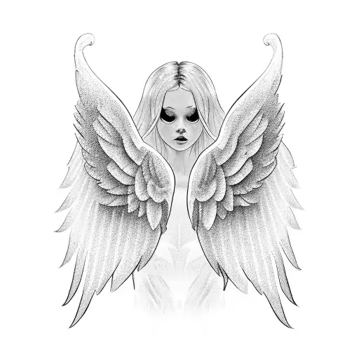 Angel Wings With The Initial N